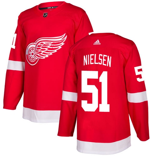 Adidas Detroit Red Wings #51 Frans Nielsen Red Home Authentic Stitched Youth NHL Jersey->youth nhl jersey->Youth Jersey